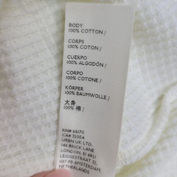 FREE PEOPLE What's Up Baby Cotton‎ Waffle T-Shirt SIZE XSMALL - Picture 9 of 11